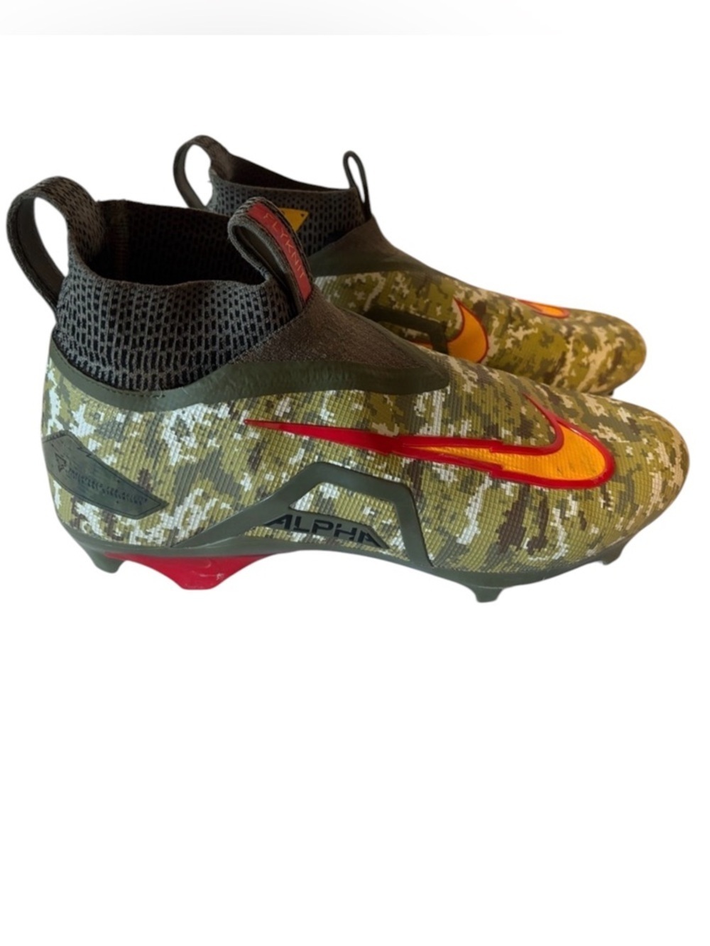 Nike ALPHA Menace Elite 3 TK Camouflage Men’s Football Cleats Pre-Owned Size 9.5 - Picture 5 of 6